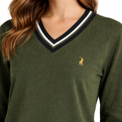 Alternative view of Polo Cory Long Sleeve Dress Olive